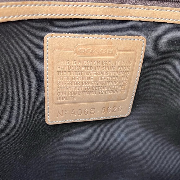 Coach Beige/ Brown / Orange shoulder strap handbag style# A06S-8626 - Picture 2 of 2